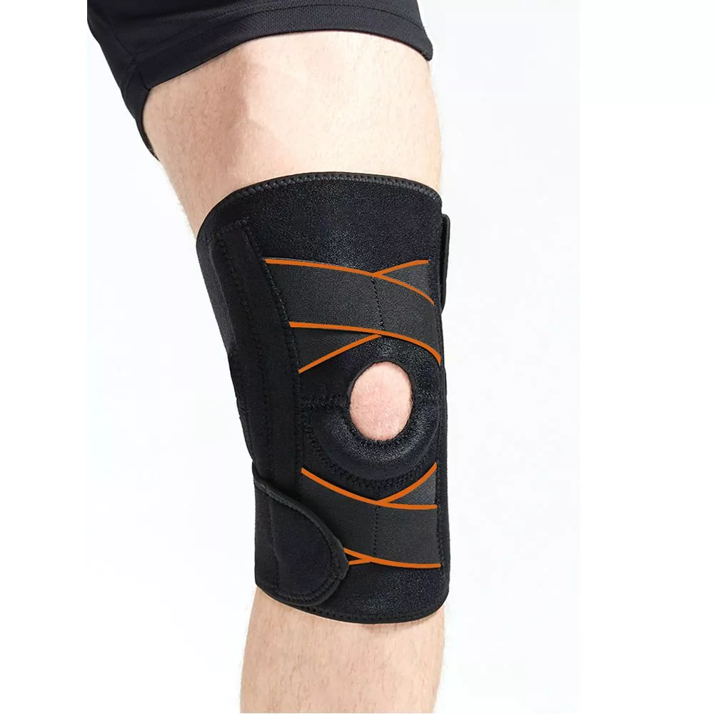 Suport esportiu de genoll ajustable reutilitzable